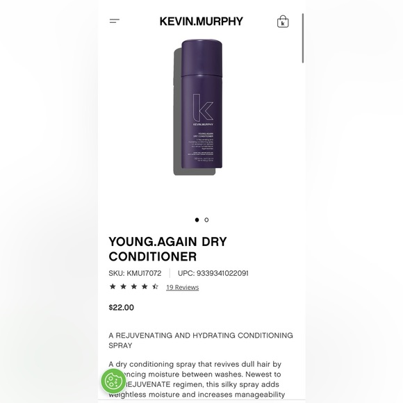Brand New! KEVIN.MURPHY YOUNG.AGAIN DRY CONDITIONER 100ml - Picture 5 of 5